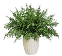 Donfulily 30Pcs Christmas 3D Artificial Pine Branches 12.6 Inch Real Touch Faux Cedar Stems Evergreen Foliage Fake Greenery Sprigs for Vase DIY Crafts Wreath Garland Holiday Home Decor (30, Green)