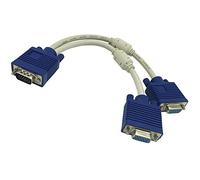 DONG 1 Computer to Dual 2 Monitor vga Splitter Cable Video Y Splitter 15 pin Two Ports vga Male to Female