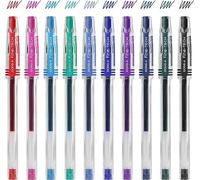 DONG-A Ultra Fine Point 0.3mm Ink pen Assorted 10 Colors Gel Pens Thin line and Smooth touches Gel Ink Rolling ball pens