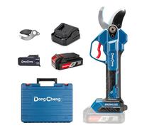 Dong Cheng 20V Brushless Electric Pruning Shears, 35mm Cutting Diameter Electric Secateurs with 2.0 Ah Battery＆SK5 Blade, 4 Cutting Diameter Levels Cordless Pruning Shears for Garden Tree Branches.