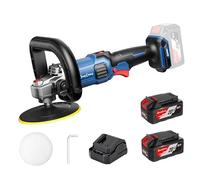 Dong Cheng 20V High-Performance Rotary Polisher, 2 x 4.0Ah Kit | Longer Runtime,150mm Polishing Pad,6-speed Control, 500-3000RPM, Ideal for Car Detailing & Polishing