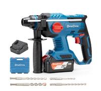 Dong Cheng 20V MAX Brushless Cordless Rotary Hammer Drill, 22mm SDS-Plus, 4 Modes, Adjustable Handle, with 4.0Ah Battery, 4 Drill Bits for Concrete/Brick/Wall/Metal (Rotary Hammer)