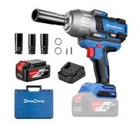 Dong Cheng Heavy Duty 20V Brushless Impact Wrench, 1700N.m Nut-Busting Torque, 1/2" Cordless Impact Gun with 5.0Ah Battery, 3-Speed Control with Smart Loosen Mode for Rail Bolts/Heavy Truck/Car