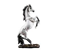 Dong European Resin Horse Statue Decoration, Lucky Horse Sculpture, Modern Living Room Office Ornament Horse Figure Home Accessories (Color : White)