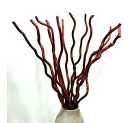 DongArts 58 cm Curly Willow Branches, 15 Stems Dried Twigs Wooden Sticks, Natural Plants Decorative Branches for Xmas Rustic Home Decor (Brown)