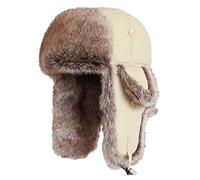 DongBao Winter Windproof Bomber Hat Russian Cap with Earflap Men Women Warm Faux Fur Hunting Trooper Trapper Hat Ushanka Hat Outdoor Fishing Ski Skating Cycling