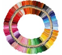 DONGDA Embroidery Threads Kits, Embroidery Floss Cross Stitch Threads Friendship Bracelets Thread Crafts Floss Rainbow Color with Embroidery Floss Bobbins for Knitting DIY Craft (100 Skeins)