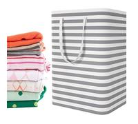 DONGDA Large Laundry Basket, 75L Collapsible Washing Laundry Hamper Linen, Waterproof Laundry Bins Freestanding Laundry Bag with Handles Tall Clothes Hamper for Laundry (A Pattern)