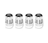 DONGDONG 4 Pieces Car Valve Caps for Citroen C5 II 2012-2017, Air Leakproof Car Dust Caps Valve Caps Protecting Tyres Rims Accessories,Silver