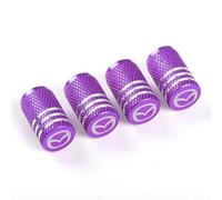 DONGDONG 4 Pieces Car Valve Caps for MazdaSpeed Miata MX-5 2004-2005, Air Leakproof Car Dust Caps Valve Caps Protecting Tyres Rims Accessories,Purple