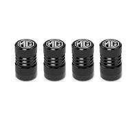 DONGDONG 4 Pieces Car Valve Caps for MG Gloster 2020-, Air Leakproof Car Dust Caps Valve Caps Protecting Tyres Rims Accessories,Bla-ck