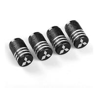 DONGDONG 4 Pieces Car Valve Caps for Mitsubishi Eclipse Cross 2018-2025, Air Leakproof Car Dust Caps Valve Caps Protecting Tyres Rims Accessories,Bla-ck