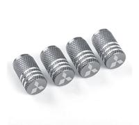 DONGDONG 4 Pieces Car Valve Caps for Mitsubishi Mirage 2014-2024, Air Leakproof Car Dust Caps Valve Caps Protecting Tyres Rims Accessories,Grey