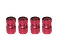 DONGDONG 4 Pieces Car Valve Caps for Mitsubishi Outlander PHEV 2018-2022 2023-2025, Air Leakproof Car Dust Caps Valve Caps Protecting Tyres Rims Accessories,Red
