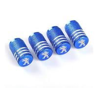 DONGDONG 4 Pieces Car Valve Caps for Peugeot 308 II 2013-2017 2017-2021, Air Leakproof Car Dust Caps Valve Caps Protecting Tyres Rims Accessories,Blue