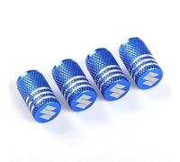 DONGDONG 4 Pieces Car Valve Caps for Suzuki Dzire III 2017-2020, Air Leakproof Car Dust Caps Valve Caps Protecting Tyres Rims Accessories,Blue