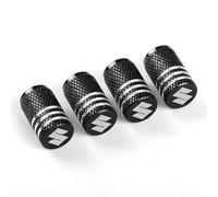 DONGDONG 4 Pieces Car Valve Caps for Suzuki Vitara IV 2018-2024 2024-, Air Leakproof Car Dust Caps Valve Caps Protecting Tyres Rims Accessories,Bla-ck