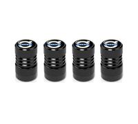 DONGDONG 4 Pieces Car Valve Caps for Volvo XC60 Recharge Plug-In Hybrid 2018-2024, Air Leakproof Car Dust Caps Valve Caps Protecting Tyres Rims Accessories,Bla-ck