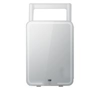 DongDongQiang Skincare Fridge With Dimmable LED Light Mirror, Makeup Mini Fridge for Bedroom,Car,Office&Dorm,Cooler&Warmer,Portable Small Refrigerator for Cosmetics,Skin Care and Food.8L&12L.White 8L