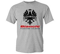 DONGFEI Bianchi Passione Celeste Logo Men's Grey T-Shirt Size S M L XL 2XL 3XL 4XL 5XL Grey L