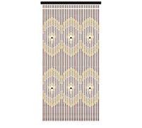 DONGHOG Wood Beaded Curtains String Bead Curtain for Doorways,Wooden Beads Door Living Room Partition Retro Style,Partitions Closets Curtains Handmade, 31 strands,90×180cm