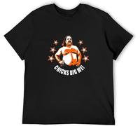 donghuan Ron Jeremy Chicks Dig Me! T-Shirt - Pornstar Inspired Retro Adult Film Mens Black