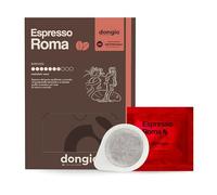 Dongiò Caffè Espresso Roma - 50 Easy Serving Espresso Pods (ESE 44mm) - Med-Dark Roast Coffee (Intensity 7/10) - Roasted and Blended In Italy
