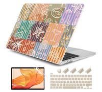 DONGKE Compatible with MacBook Pro 13 inch Case 2024 2023-2020 Release A2338 M2/M1 A2251 A2289 with Retina Display & Touch ID, Plastic Hard Shell & Keyboard Cover & Screen Film - Italy Mood
