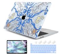 DONGKE Compatible with MacBook Pro 13 inch Case 2024 2023-2020 Release A2338 M2/M1 A2251 A2289 with Retina Display & Touch ID, Plastic Hard Shell & Keyboard Cover & Screen Film - Sea Life