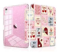 DONGKE for iPad Pro 11 inch Case - Fits M5 2025 / M4 2024, Shockproof Sparkling Glitter Acrylic Back, Pencil Holder, Trifold Stand, Auto Sleep/Wake & Touch ID Support - Lucky You