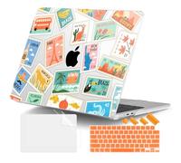 DONGKE for M4 MacBook Air 13.6 Inch Case 2025 2024 2023 2022 Model A3240 A3113 A2681 M3 M2 Chip, Plastic Hard Shell Case Cover with Touch ID for MacBook Air 13 Inch M4 - Post Stamps