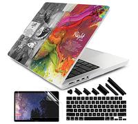 DONGKE for M4 MacBook Pro 14 inch Case 2024 2023 2021 A3112 A3401 A3185 M3 A2918 A2992 M2 A2779 M1 A2442 Pro Max with Retina XDR Display & Touch ID, Plastic Hard Shell Cover, Right & Left Brain