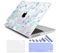 DONGKE for M4 MacBook Pro 16 Inch Case 2024 2023 2021 A3403 A3186 M3 A2991 M2 A2780 M1 A2485 Pro/Max Chip, Plastic Hard Shell Case & Keyboard Cover for Mac Pro 16 with Touch ID, Sea Shells