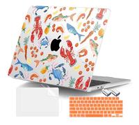 DONGKE for MacBook Air 13.6 Inch Case 2025 2024-2022 A3240 A3113 A2681 M4 M3 M2 Chip Touch ID, Plastic Hard Shell & Keyboard Cover & Type C Adapter for MacBook Air 13 inch M4, Alfresco Dining