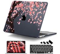 DONGKE for MacBook Air 13 Inch Case M5 2026 M4 2025 M3 M2 2024-2022 A3449 A3240 A3113 A2681, Plastic Hard Shell & Keyboard Cover & Screen Film for MacBook Air 13.6 Inch Case - Cherry Blossoms