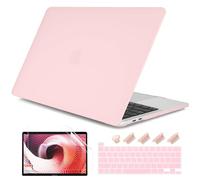 DONGKE for MacBook Pro 13 inch Case 2023 2022 2021 2020 Release Model: A2338 M2/M1 A2289 A2251 with Touch Bar & Touch ID, Frosted Matte Plastic Hard Shell Case & Keyboard Cover, Solid Pink