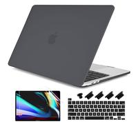 DONGKE for MacBook Pro 13 inch Case 2023 2022 2021 2020 Release Model: A2338 M2/M1 A2289 A2251 with Touch Bar & Touch ID, Frosted Matte Plastic Hard Shell Case & Keyboard Cover, Black