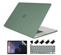 DONGKE for MacBook Pro 16 inch Case 2020 2019 Release A2141, Plastic Hard Shell Case & Keyboard Cover Only Compatible with MacBook Pro 16 inch Retina Fits Touch ID, Midnight Green
