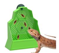 DONGKER Bearded Dragon Feeder,Anti-Escape Reptile Wall-Mounted Feeding Dish Adjustable Suction Cup Height for Lizard Bearded Dragon Gecko Frog
