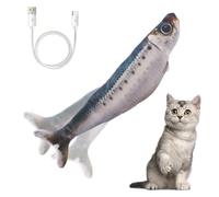 DONGKER Cat Flopping Fish Toy,3 Modes Realistic Interactive Cat Automatic Toys Built-in Sensor for All Breeds Indoor Cats