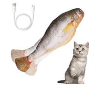 DONGKER Cat Flopping Fish Toy,3 Modes Realistic Interactive Cat Automatic Toys Built-in Sensor for All Breeds Indoor Cats