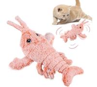 DONGKER Cat Flopping Lobster Toy,USB Rechargeable Cats Interactive Motion Activated Moving Cats Toys Electric Tail Pendulum for Xmas Cat Kittens Present
