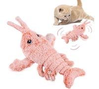 DONGKER Cat Lobster Toy,USB Rechargeable Cats Interactive Moving Floppy Lobster Toy Electric Tail Pendulum for Cat Kittens