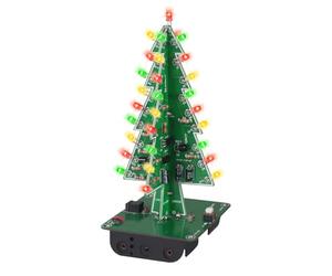 DONGKER Christmas Tree Soldering Kit,CTR-30 3 Colors Xmas Tree Electronic Project Kit with Red/Green/Yellow LED Flash Lights for Christmas Decor Soldering Practice Learning
