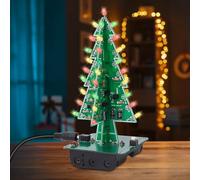 DONGKER Christmas Tree Soldering Project, 3D Xmas Tree Soldering Kit with LED Flashing Lights DIY Soldering Practice 3 Colors Christmas Tree Assemble Kit for Learning Teaching STEM Educational