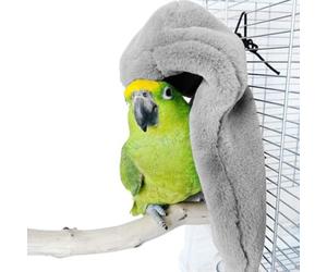 DONGKER Corner Fleece Bird Blanket, Warm Parrot Cuddle Nest Hanging Toy Comfort Parrot Cage Snuggle Hut for Parakeet Cockatiel Pigeon Parrots Cockatiels
