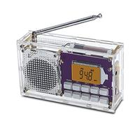 DONGKER DIY Radio Kit FM 87-108 MHz Assemble Kit with Time Display and Memory Function, Rechargeable, Digital Radio Science Experiment Project for Adults & Students, STEM Education