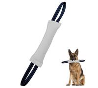 DONGKER Dog Tug Toy, Linen Pet Interactive Chew Stick with Braided Rope Straps Built-in Sound Function for Small Medium Dogs Basic Command Training Reward Interaction