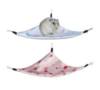 DONGKER Guinea Pig Hammock,2 PCS Chinchilla Hanging Corner Hammock with Hooks All Seasons Available for Small Animals Rat Parrot Sugar Glider Ferret Squirrel