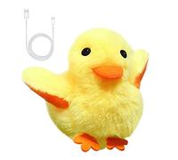 DONGKER Interactive Cat Kicker Duck Toy,USB Rechargeable Plush Cat Squeaking Flapping Duck Toys Washable for Indoor Cats Christmas Birthday Present (not include catnip)